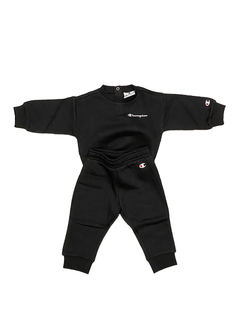Champion Tuta infant felpa girocollo pantalone con polsino 4404504 KK001 nbk nera
