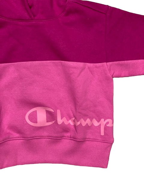 Champion Felpa da ragazza con cappuccio 404513 PS042 AMR/RRO fucsia-rosa