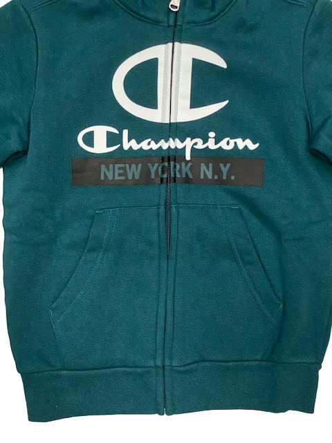 Champion Tuta in felpa da ragazzo 306179 GS549 verde-nero