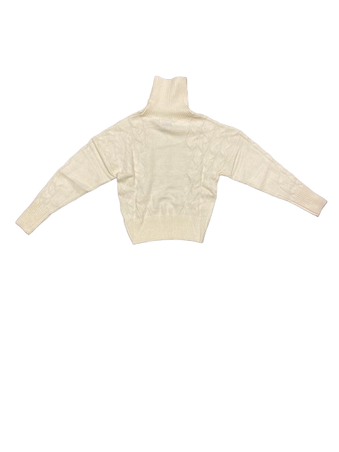 Smithy's Maglione da donna a dolcevita con trecce SW22WMA310 milk