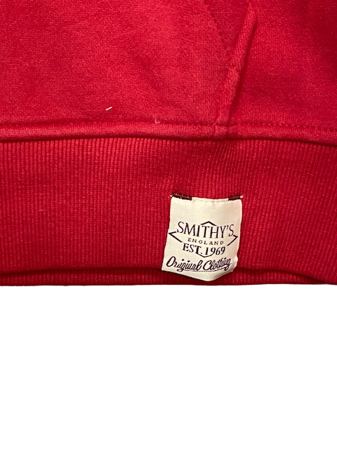 Smithy's men's sweatshirt with full zip and hood SW00MFE202 red