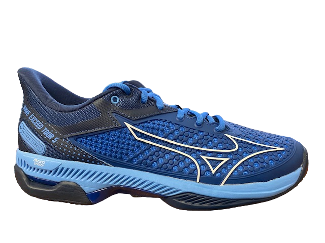 Mizuno scarpa da uomo da tennis Wave Exceed Tour 5 AC 61GA227026 true blue-white-dress blues