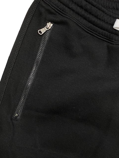 Champion Pantalone in cotone felpato con cerniera alle tasche da uomo 218342 KK001 NBK nero
