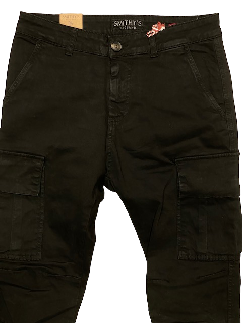 Smithy's Pantalone con tasconi ed elastico al fondo 803 nero