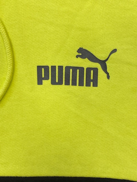 Puma felpa con cappuccio da uomo Power Colorblock TR 848009-29 giallo limone nero