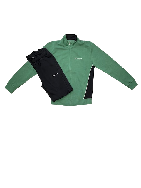 Champion tuta sportiva da uomo in cotone leggero 218678 GS108 FOLI/NBK verde-blue marino