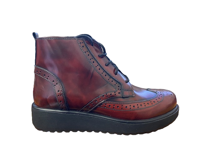 Exton women's casual shoe 1559 M 6857 O 0267 Abrasivato Bordeaux