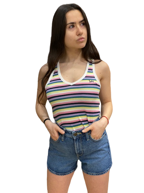 Lee pantaloncino da donna in denim Carol Short L37CHGB32 blue speed