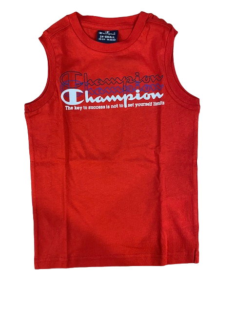 Champion boy's outfit Legacy Graphic Tank Top + Bermuda 306314 RS046 HRR red-navy