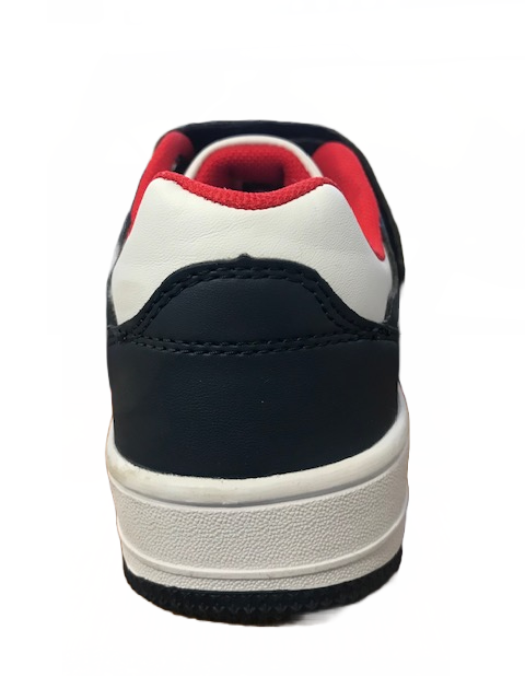 Champion scarpa sneakers da bambino in pelle con strappo Low Cut Rebound Low S31359-S19 blu-bianco
