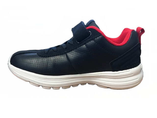 Champion scarpa da ginnastica da bambino in pelle con strappo Low Cut Cody S31348-F18-BS501 blu