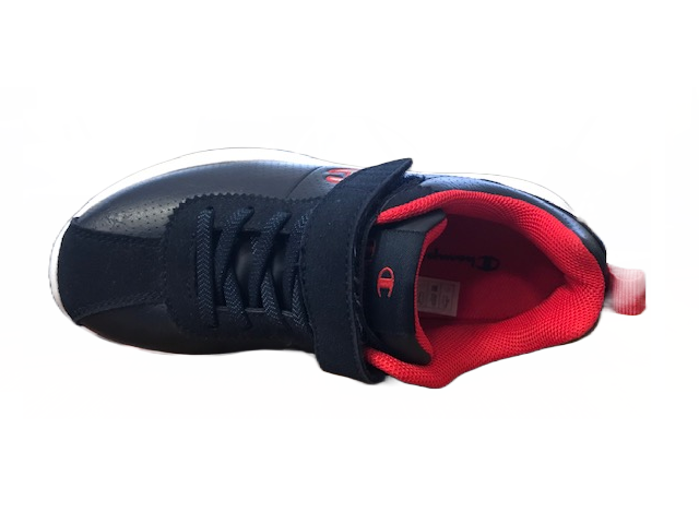 Champion scarpa da ginnastica da bambino in pelle con strappo Low Cut Cody S31348-F18-BS501 blu