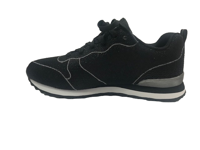 Skechers scarpa sneakers da donna Shimmer Time 117 BLK nero