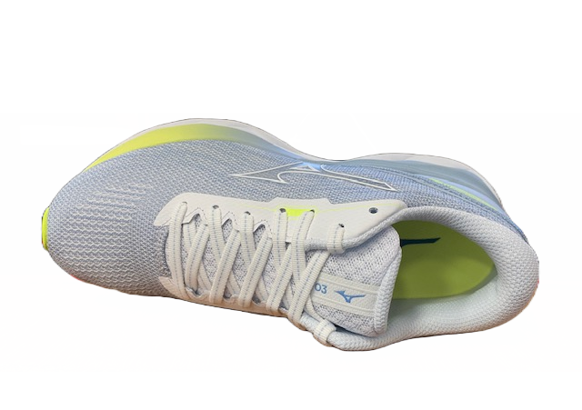Mizuno Wave Skyrise 3 women's running shoe J1GD220901 white-turquoise-high visibility