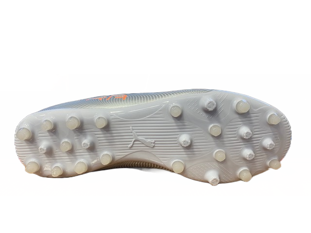 Puma men's soccer shoe Ultra 4.4 MG 106734 01 diamond silver-neon citrus