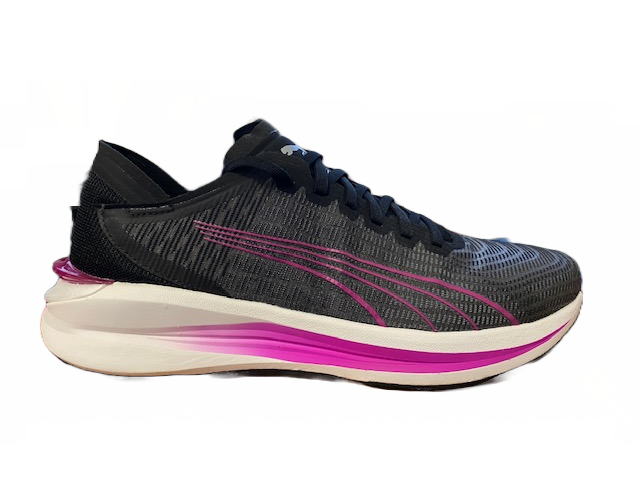 Puma women's running shoe Electrify Nitro 195174 08 black-castlerock-deep orchid