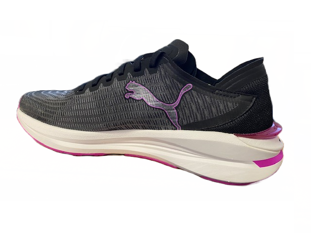 Puma women's running shoe Electrify Nitro 195174 08 black-castlerock-deep orchid