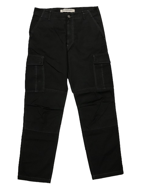 The Blue Skin Men's Cargo Pants in Ripstop, comfortable fit, high waist CARG22L black