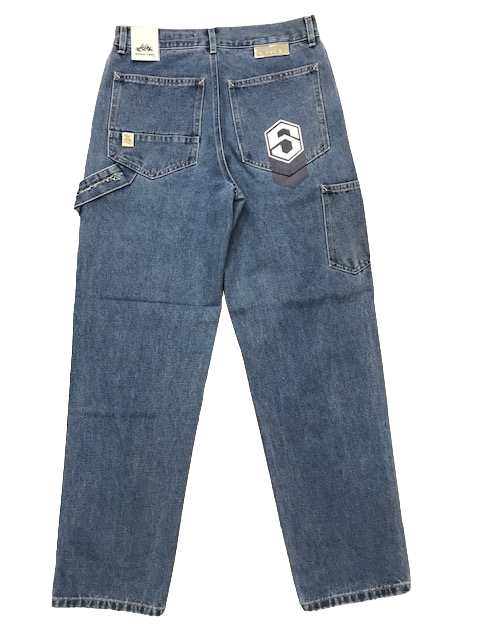 The Blue Skin Pantalone Jeans Baggy Slim Workwear Command-B DNMB-66A blu