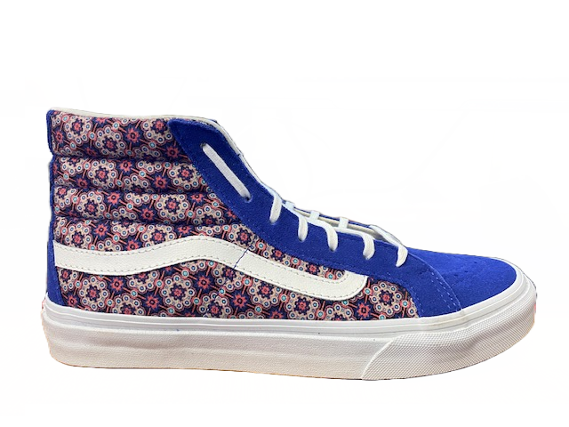 Vans scarpa sneakers da donna SK8-HI Slim VN-0 XH7DY1 bluette fantasia