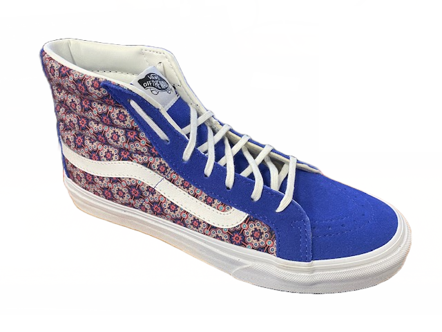Vans scarpa sneakers da donna SK8-HI Slim VN-0 XH7DY1 bluette fantasia