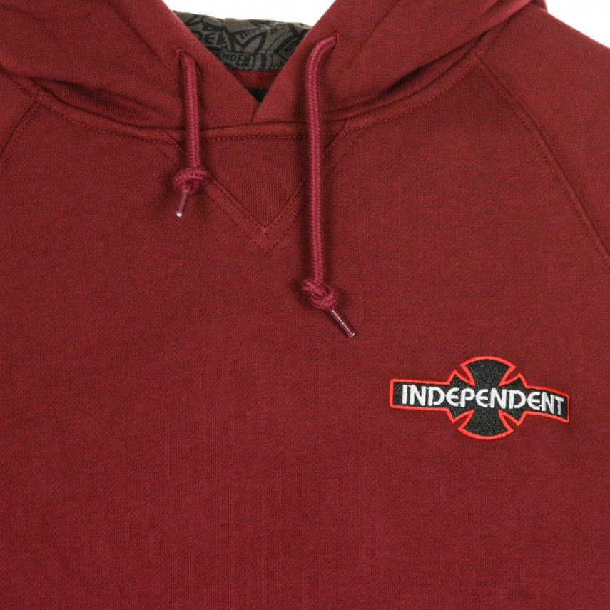 Independent Array men's hoodie INA-HDY-417 burgundy