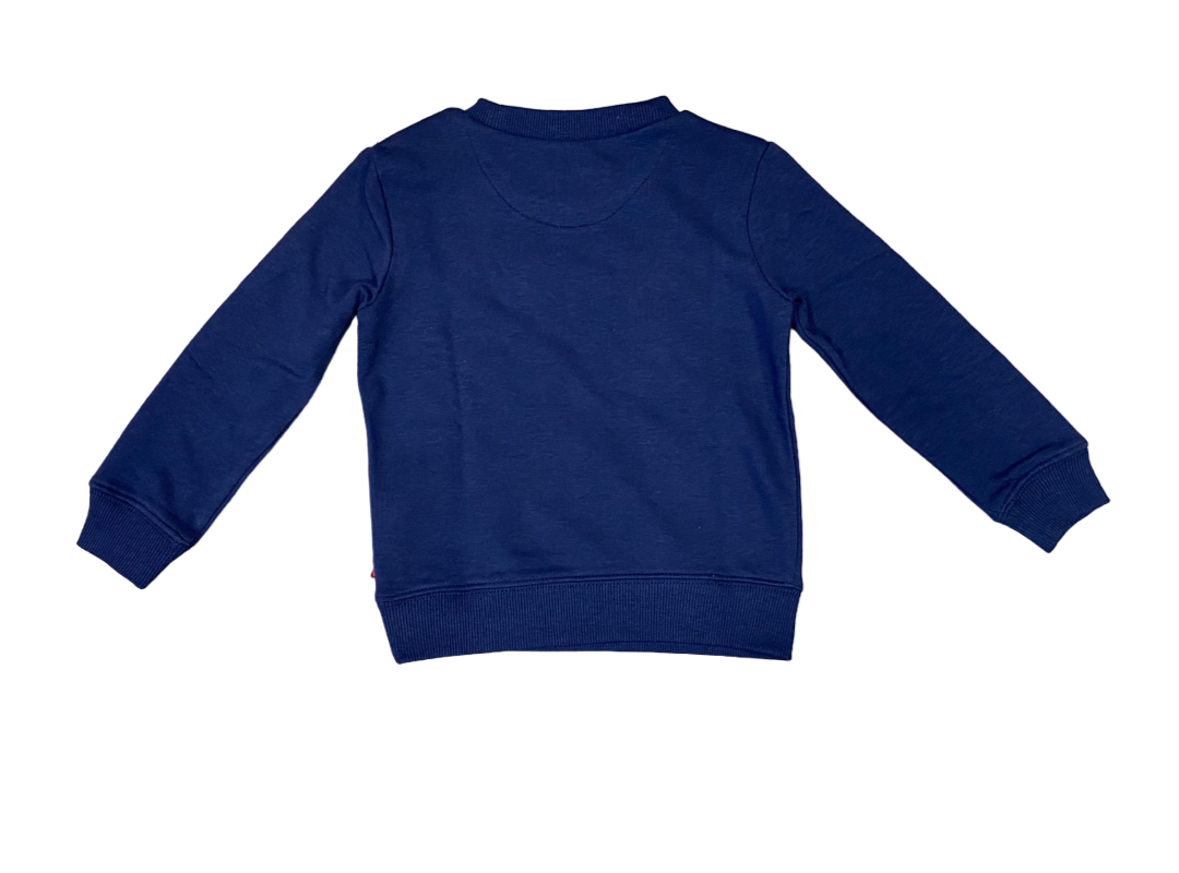 Levi's Kids Felpa da bambino e ragazzo con logo ricamato 9EH066-BCF blu accademico