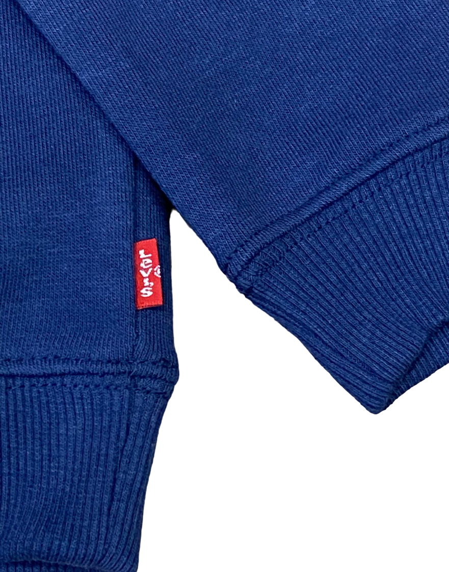 Levi's Kids Felpa da bambino e ragazzo con logo ricamato 9EH066-BCF blu accademico