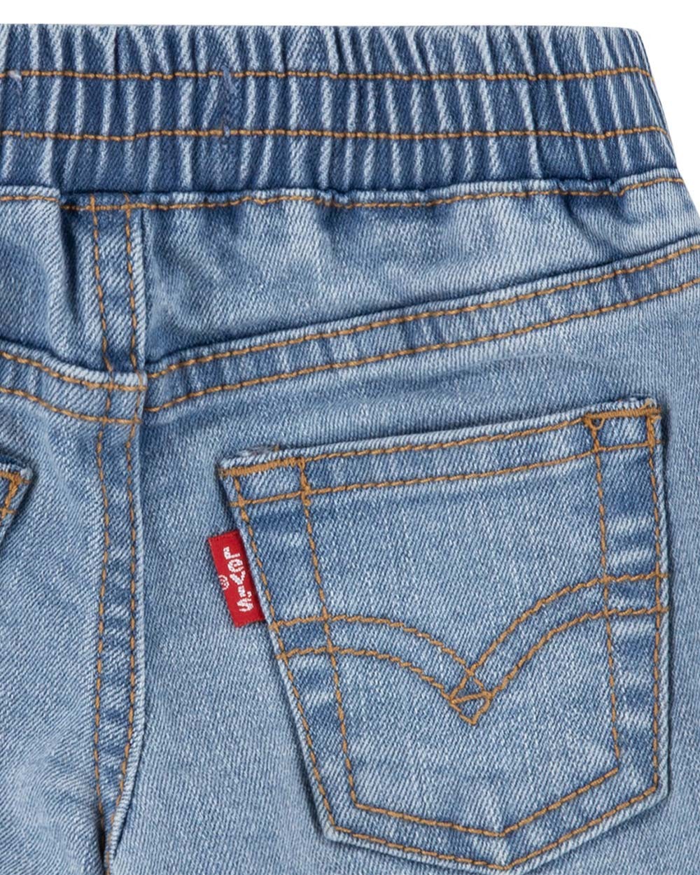 Levi's Kids completino infant T-shirt e Short in jeans 6EH020-W1T bright white