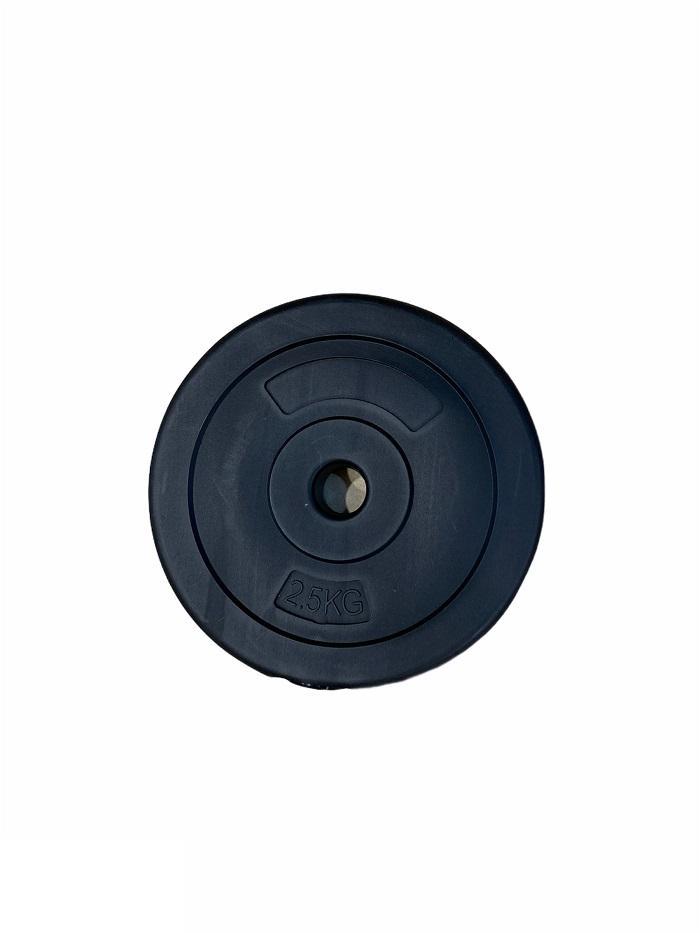 Set Coppia Manubri Contes OW1304 da 30Kg (2x15kg) in cemento rivestito nero con dischi e barre per allenamento completo