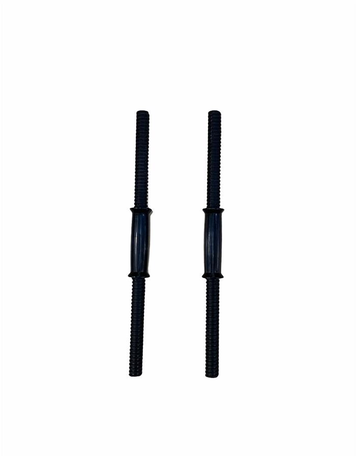 Set Coppia Manubri Contes OW1304 da 30Kg (2x15kg) in cemento rivestito nero con dischi e barre per allenamento completo
