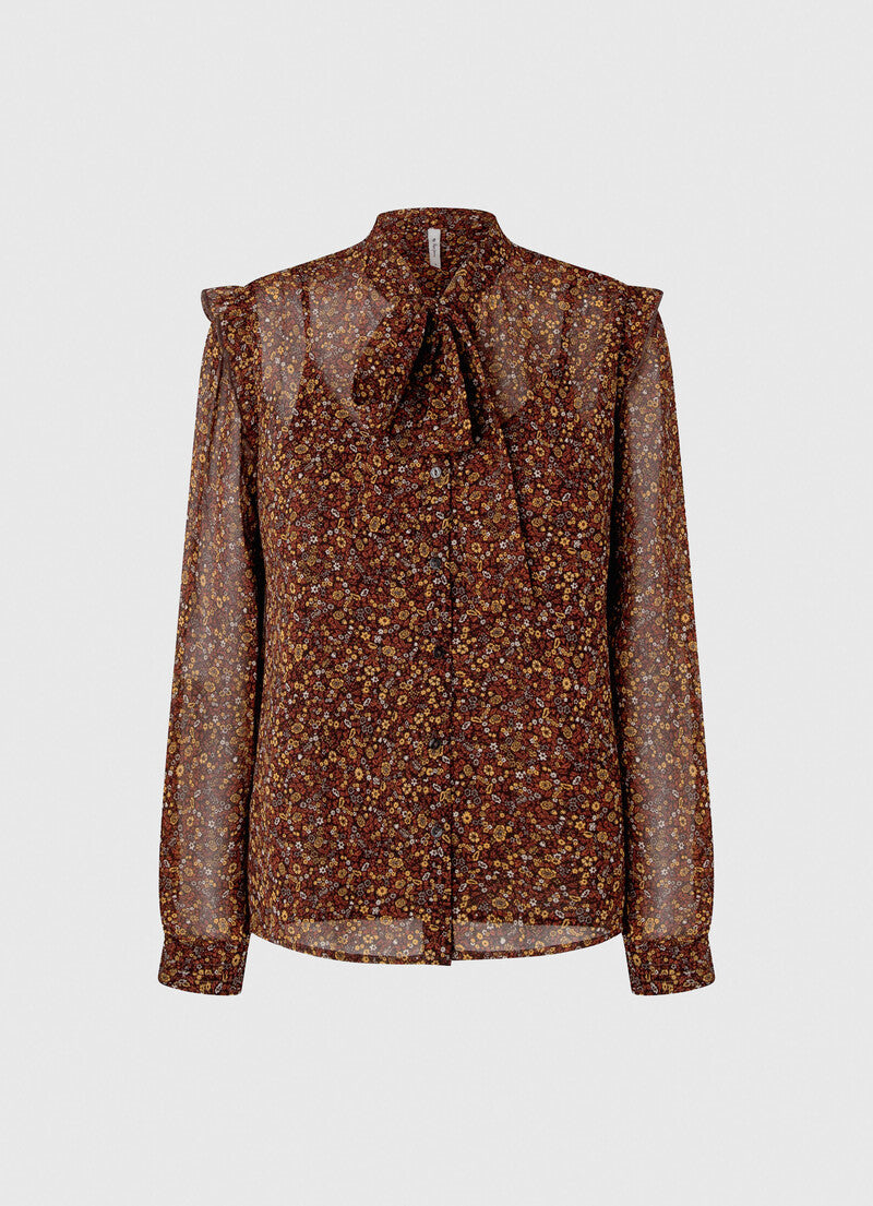 Pepe Jeans Blouse with internal top Luli Pirnt PL304347 262 brick