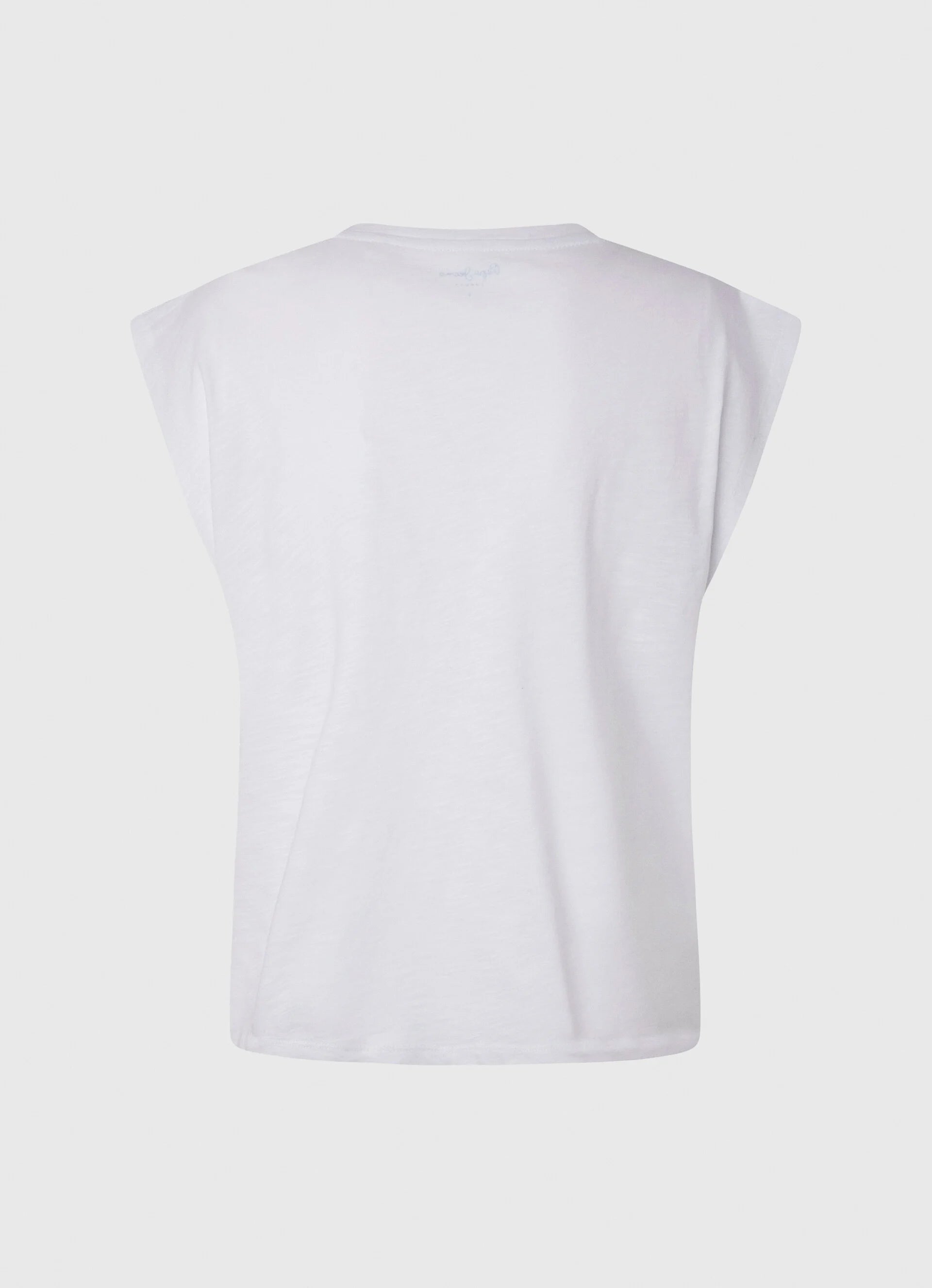 Pepe jeans sleeveless t-shirt with Morgana studs PL505425 800 white