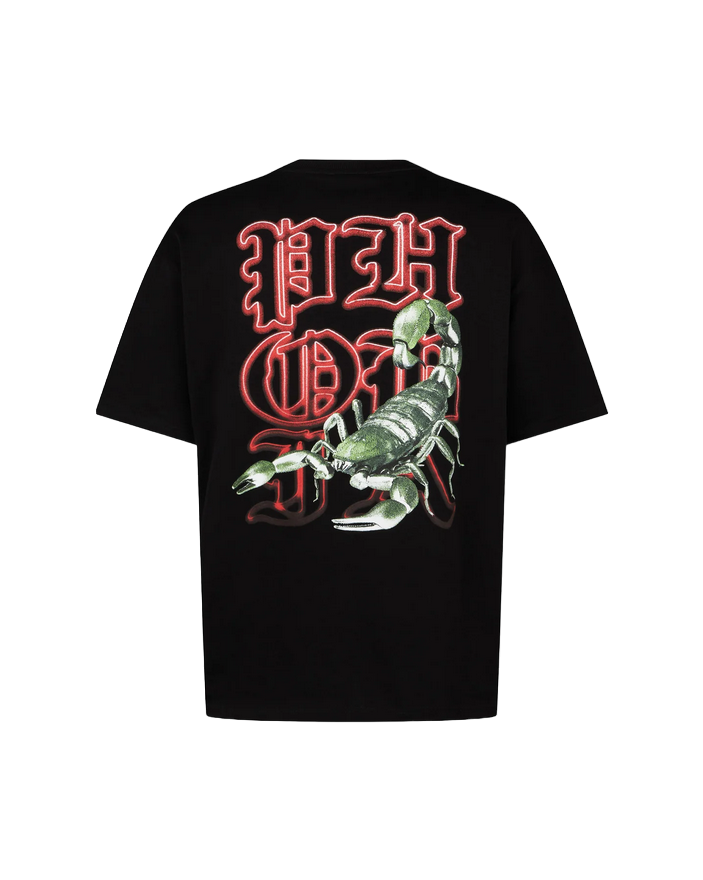 Phobia Black unisex t-shirt with green Scorpion PH00214