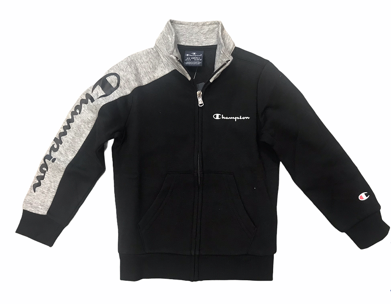 Champion Boys' tracksuit with full zip 305816 KK001 NBK black grey