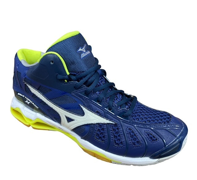 Mizuno men's volleyball shoe Wave Tornado X Mid V1GA161771 black-blue