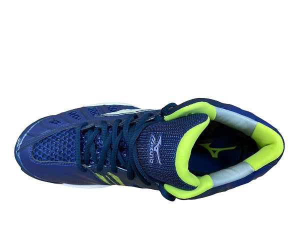 Mizuno men's volleyball shoe Wave Tornado X Mid V1GA161771 black-blue