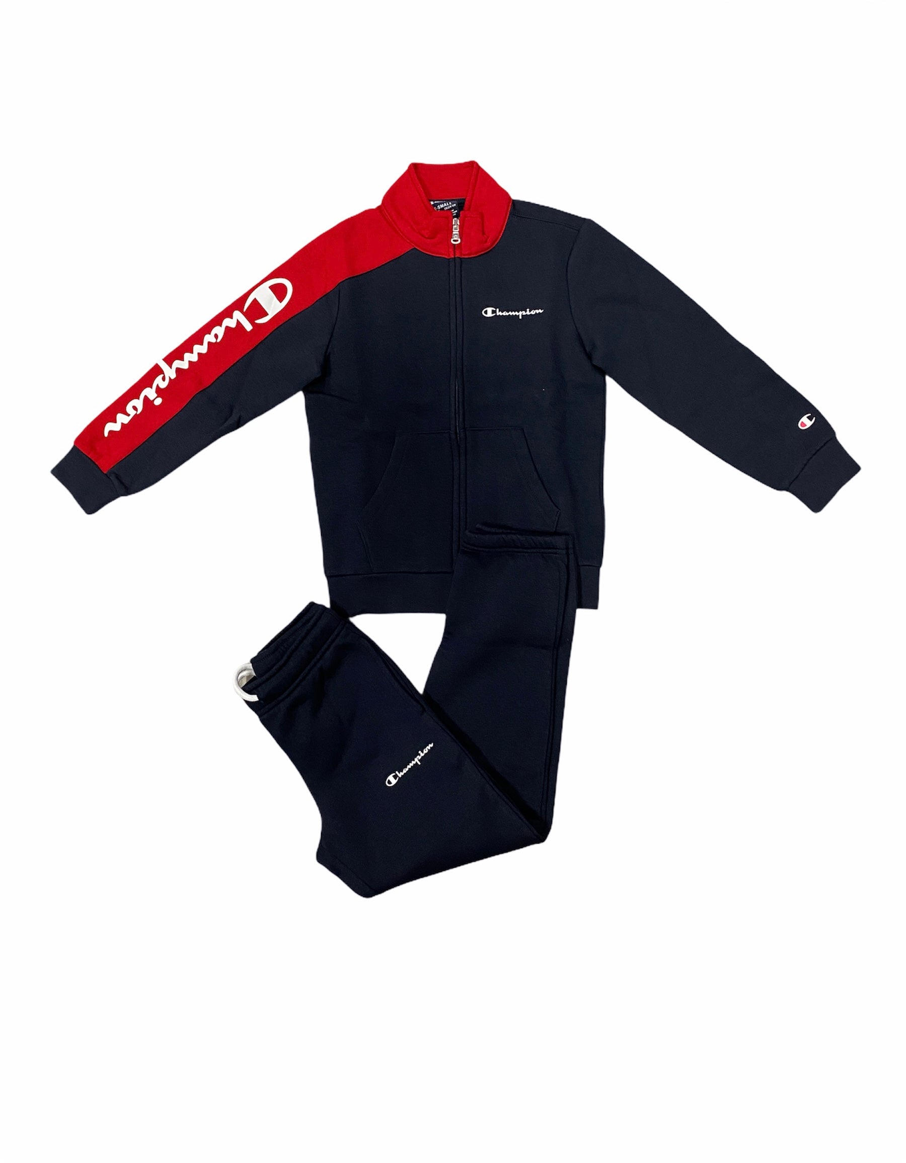 Champion Full Zip boy's tracksuit 305816 BS501 NNY blue-red