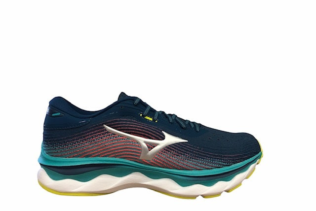 Mizuno scarpa da corsa da uomo Wave Sky 5 J1GC210207 blu-argento