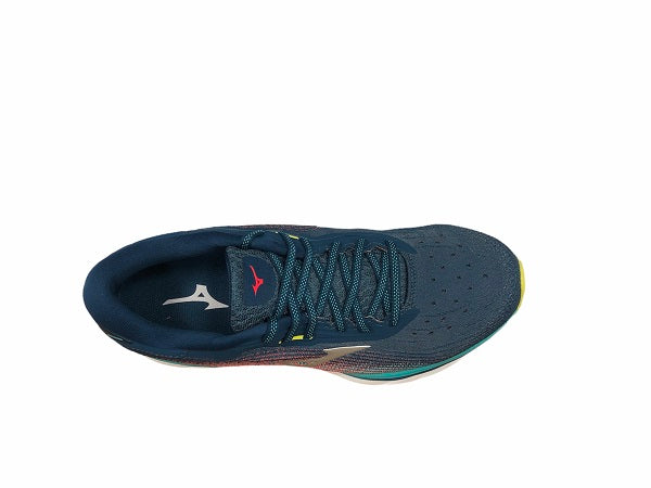 Mizuno scarpa da corsa da uomo Wave Sky 5 J1GC210207 blu-argento