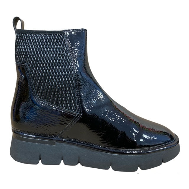 Stonefly Stivaletto da donna lucido Elitte Lady 13 Pelle-Textile 216832 000 nero
