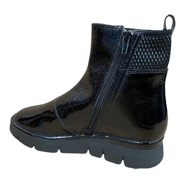 Stonefly Stivaletto da donna lucido Elitte Lady 13 Pelle-Textile 216832 000 nero