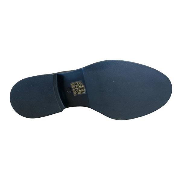 Hosis Stivaletti Chelsea da donna in pelle con elastico laterale PRF5389 nero