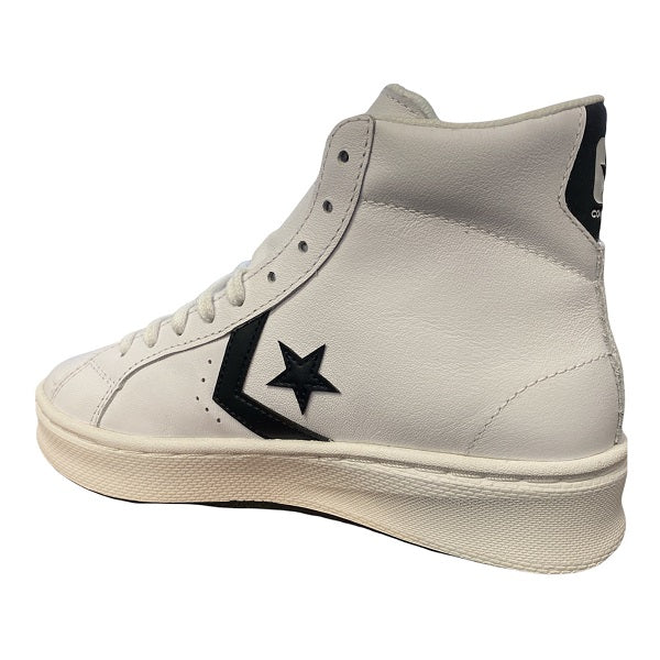 Converse women's leather sneakers shoe Pro Leather Lift Hi 172386C white-black