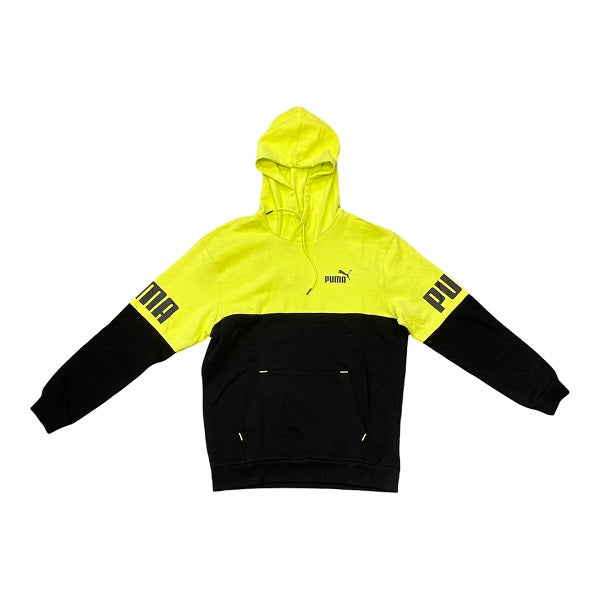 Puma felpa con cappuccio da uomo Power Colorblock TR 848009-29 giallo limone nero