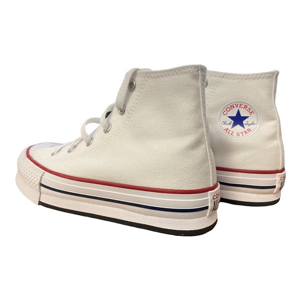 Converse scarpa sneakers da ragazzi Chuck Taylor All Star Lift Platform 372860C bianco-nero