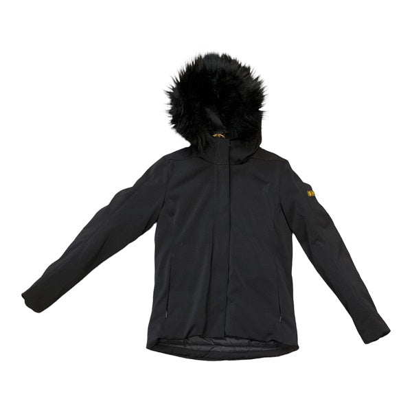 Ciesse Piumini piumino da donna con cappuccio e pelliccia 201XXW 196CO nero