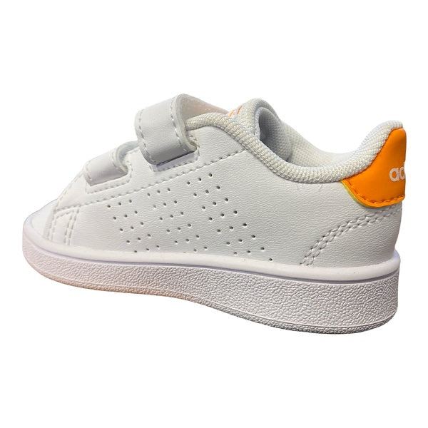 Adidas Advantage CF I GW0452 white orange children's shoe with strap