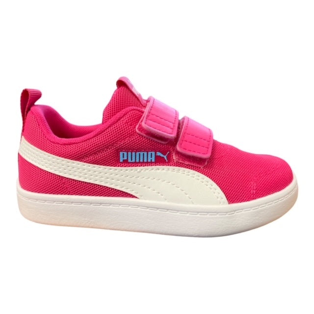 Puma shoe sneakers with strap for girls Courtflex v2 Mesh V PS 371758 11 beetroot purple white