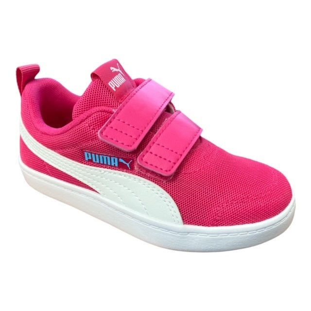 Puma shoe sneakers with strap for girls Courtflex v2 Mesh V PS 371758 11 beetroot purple white